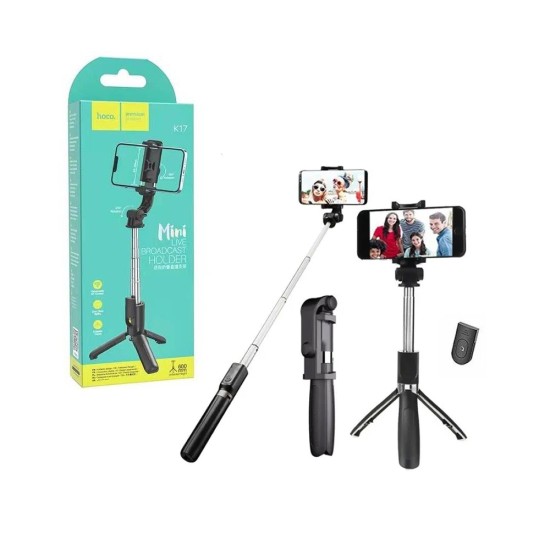 Hoco Tripod Phone Holder K17 Mini for Live Broadcast with Remote Control Black